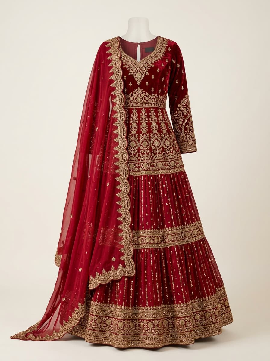 Balochi Heavy Mirror-Work Do-Toch Kurta