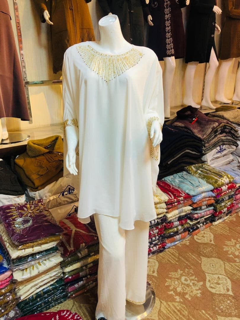 Alina Embellished Kaftan & Trouser Set - View 1 of 2